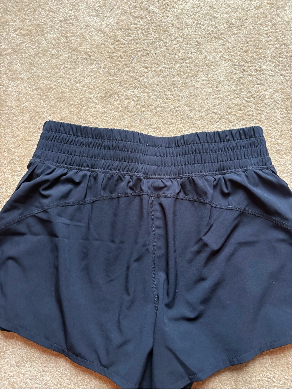 Women's Flowy Black Athletic Shorts - Picture 3 of 3